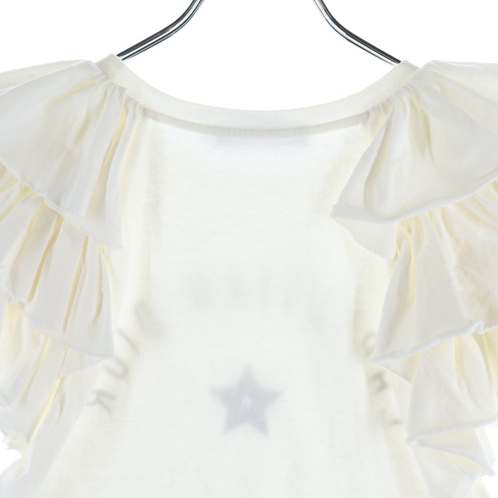 Christian Dior(クリスチャンディオール) フロントプリントフリルトップス ホワイト #XS 323T43A4416 レディース