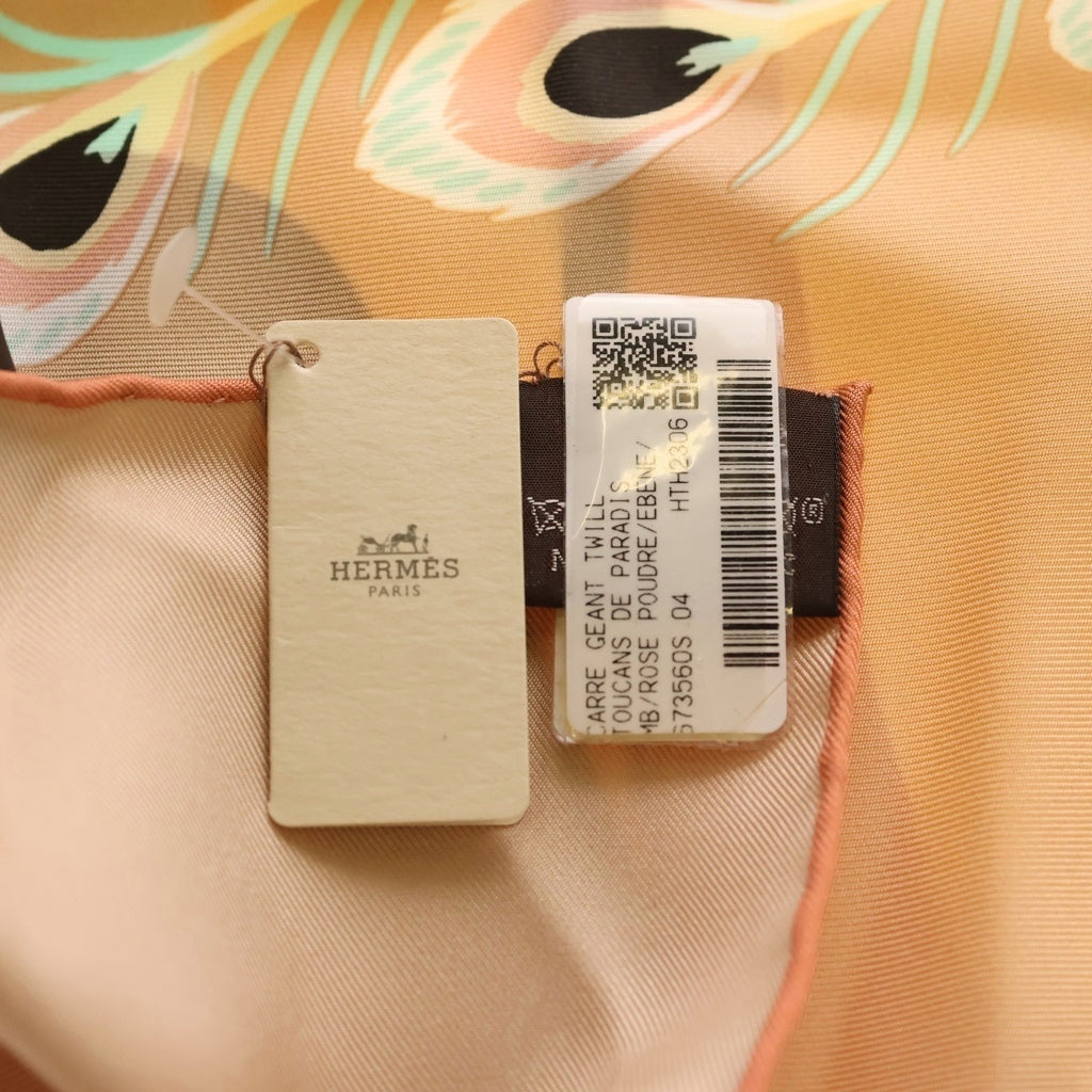 HERMES(エルメス) カレ140 TOUCANS DE PARADIS 楽園のオオハシ シルク 大判スカーフ マルチカラー レディース