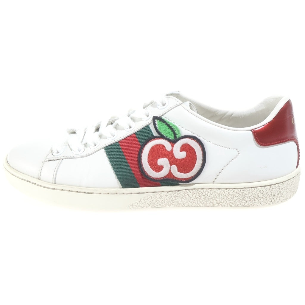 GUCCI(グッチ) GGアップル ワッペン ローカットスニーカー ホワイト 611377 レディース