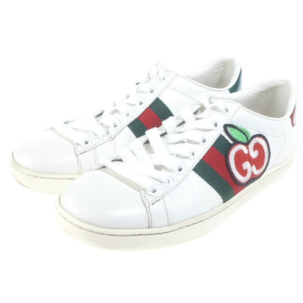 GUCCI(グッチ) GGアップル ワッペン ローカットスニーカー ホワイト 611377 レディース