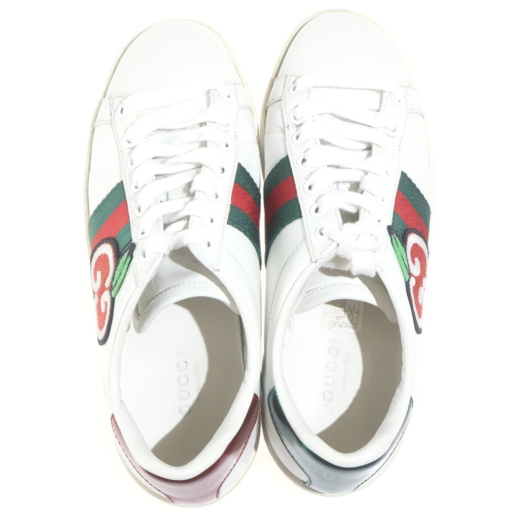 GUCCI(グッチ) GGアップル ワッペン ローカットスニーカー ホワイト 611377 レディース
