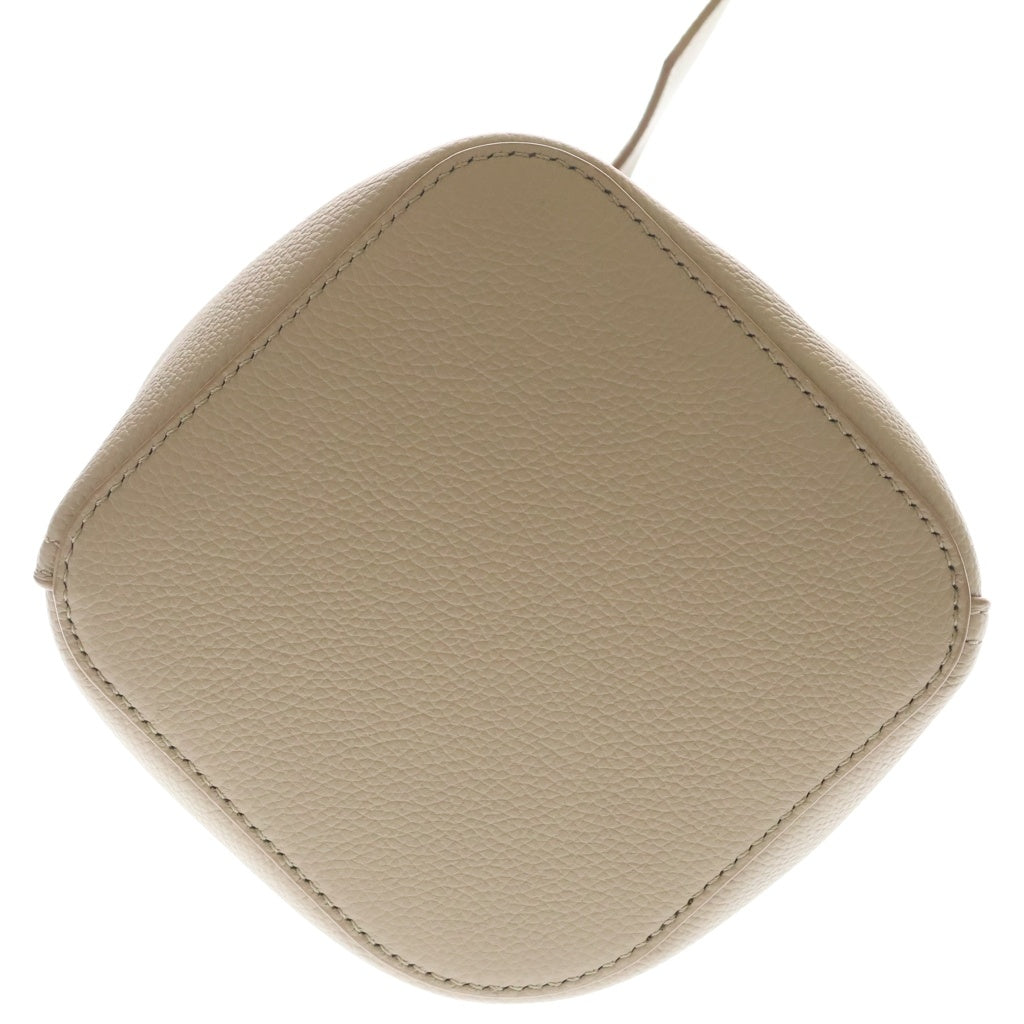 LOEWE(ロエベ) ペブル バケット ミニ レザー ハンドバッグ ゴールド金具 ベージュ レディース