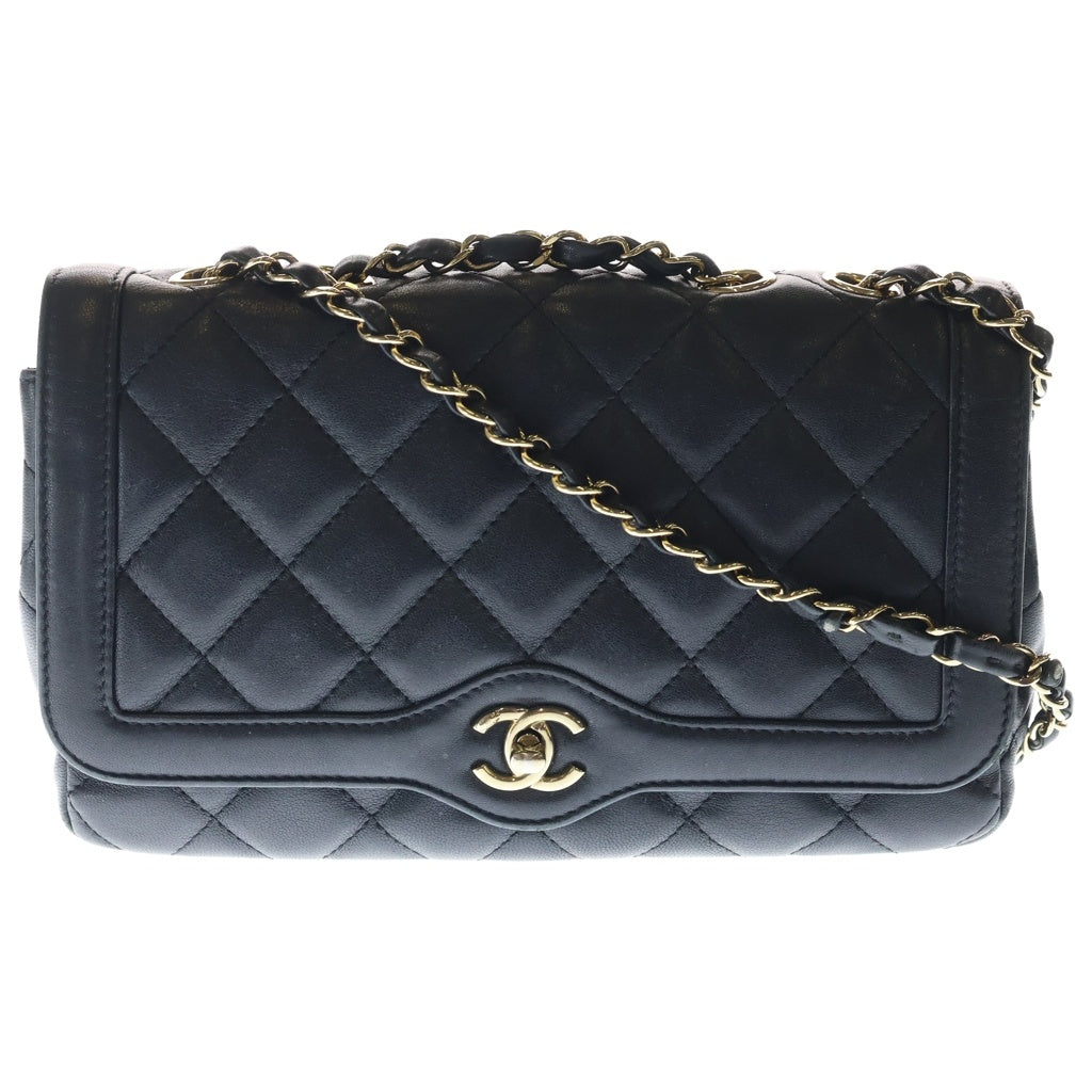 CHANEL(シャネル) シャネル25 SフラップSチェーン ショルダーバッグ ブラック ラムスキン AS5049 ゴールド金具 レディース