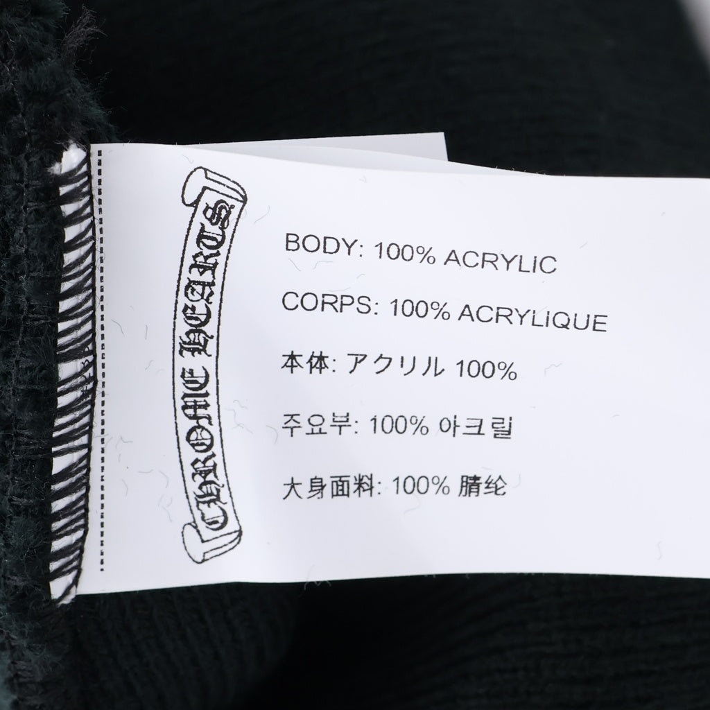 CHROME HEARTS(クロムハーツ) WATCH CAP CHロゴ 刺繍 ワッチキャップ ニット 帽子 ビーニー ブラック