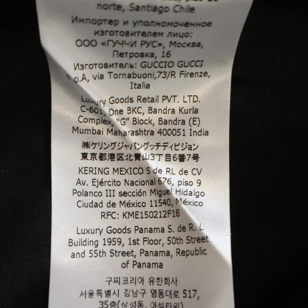 GUCCI(グッチ) GGパターン センタープレス ロングパンツ スラックス コットン レーヨン 裾ダブル ブラック 664408 レディース