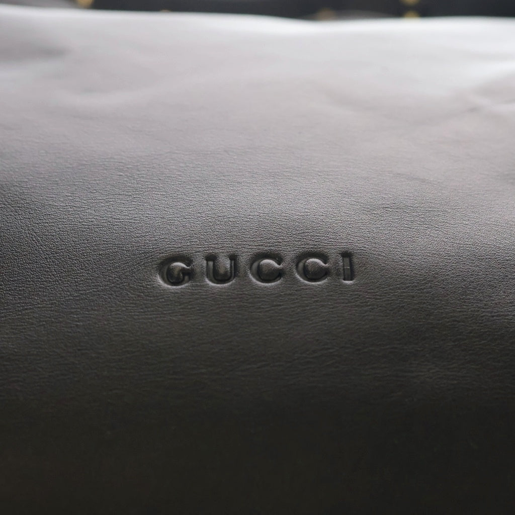 GUCCI(グッチ) ベアトリクス ラージ ワンショルダーバッグ トートバッグ ブラック レザー 850546 ゴールド金具 レディース