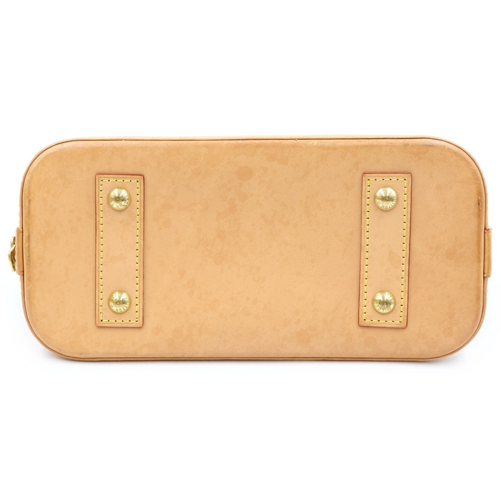 LOUIS VUITTON(ルイヴィトン) モノグラム アルマBB 2WAYバッグ ハンドバッグ ショルダーバッグ ブラウン レザー×PVC M46990 ゴールド金具 レディース