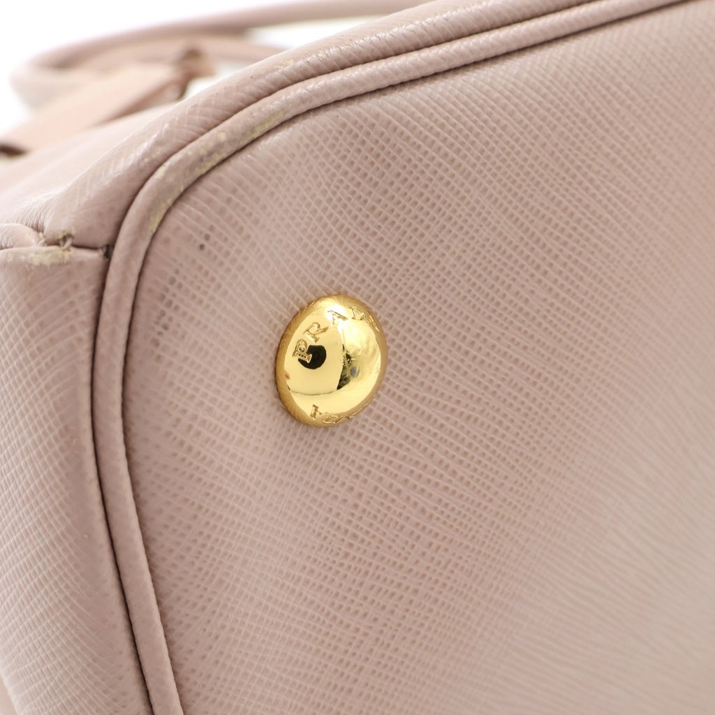 PRADA(プラダ) ガレリア 2WAYハンドバッグ ショルダーバッグ ピンクベージュ サフィアーノレザー BN1874 ゴールド金具 レディース