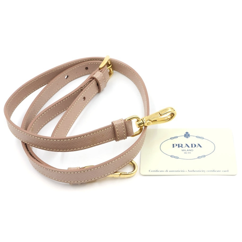 PRADA(プラダ) ガレリア 2WAYハンドバッグ ショルダーバッグ ピンクベージュ サフィアーノレザー BN1874 ゴールド金具 レディース