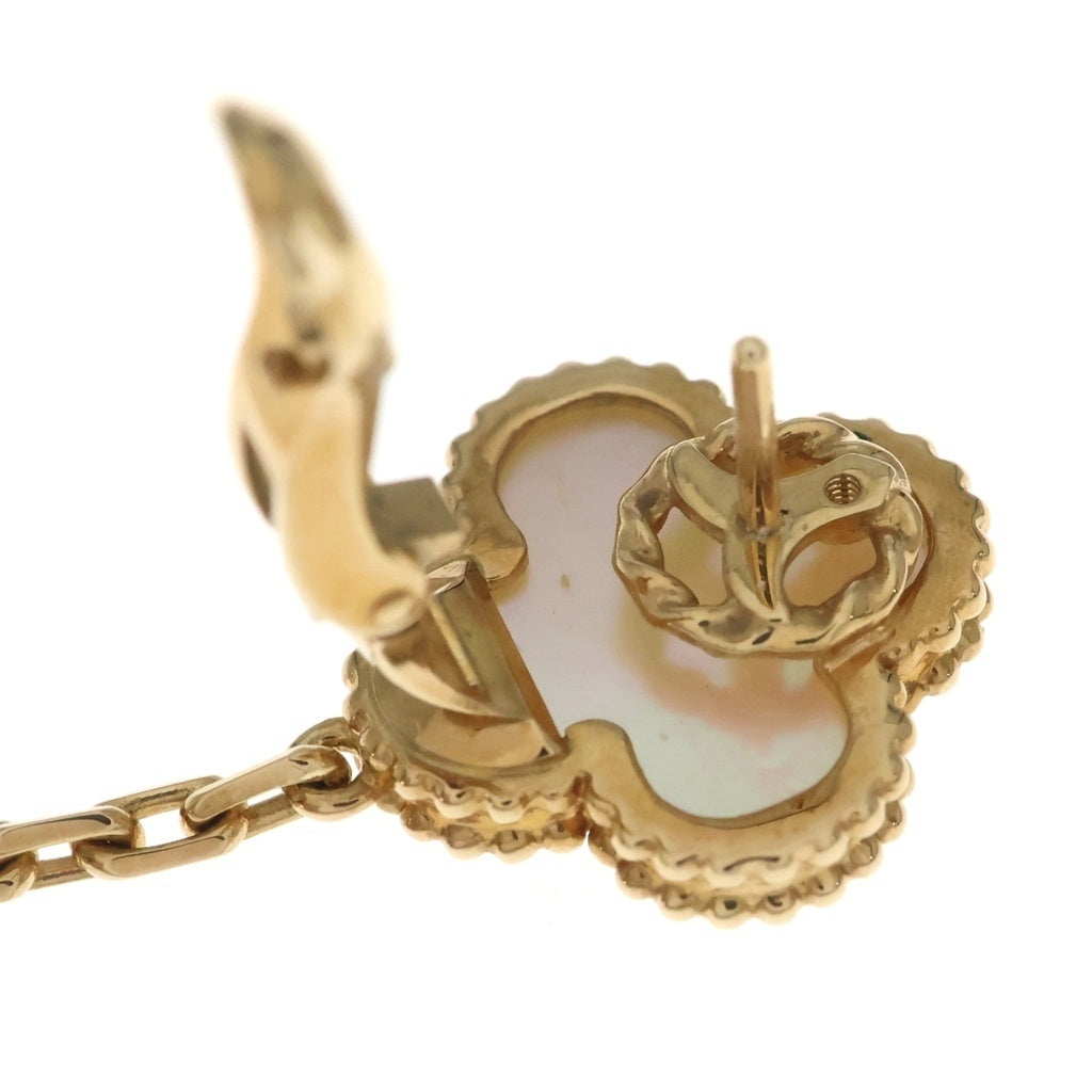 Van Cleef & Arpels(ヴァンクリーフアンドアーペル) マジックアルハンブラ 2モチーフ マザーオブパール ピアス イエローゴールド Au750YG VCARD78800 レディース