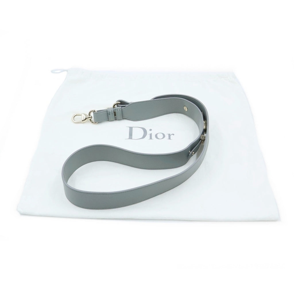 Christian Dior(クリスチャンディオール) レディディオール スモール 2WAYハンドバッグ ショルダーバッグ グレー レザー ゴールド金具 レディース