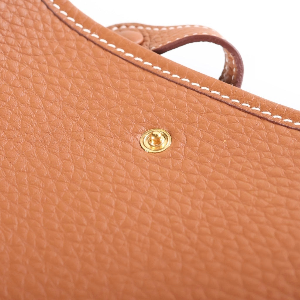 HERMES(エルメス) エヴリンTPM ショルダーバッグ ゴールド トリヨン K刻印 ゴールド金具 レディース