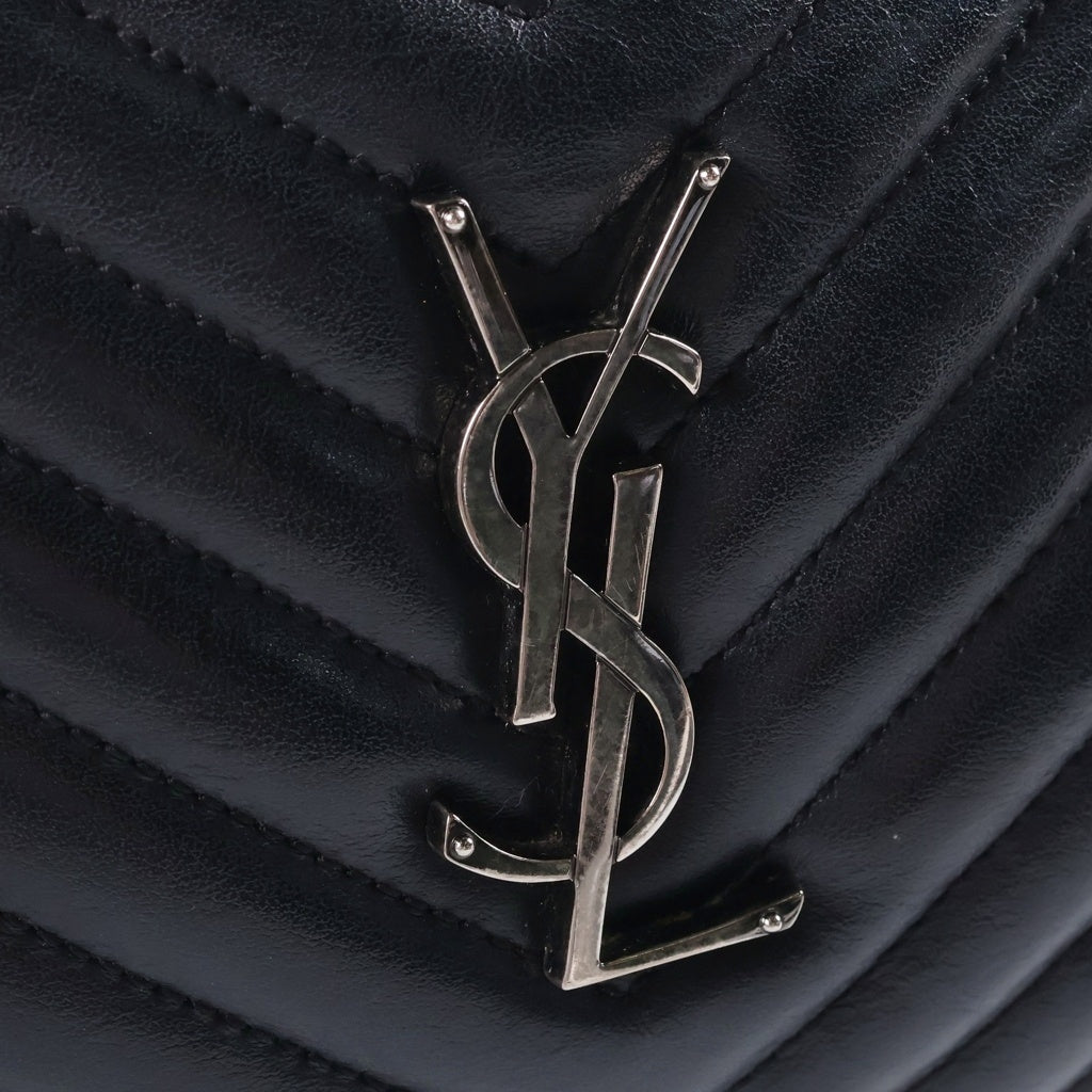SAINT LAURENT PARIS(サンローランパリ) ルーカメラ ショルダーバッグ ブラック レザー 520534 シルバー金具 レディース