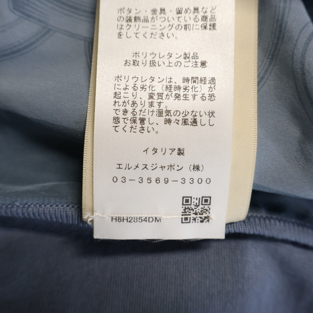 HERMES(エルメス) HERMES エルメス カイエ デュ コルポルトゥール 半袖セーター Tシャツ シルク×ウール ブルー・アドリアティック レディース