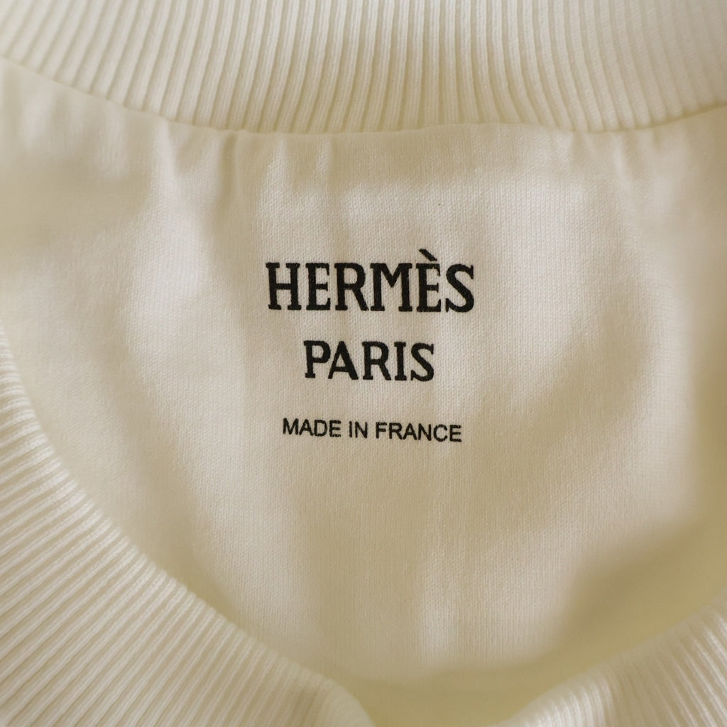 HERMES(エルメス) HERMES エルメス フェロネリ・リミックス スウェット セーター 長袖 ホワイト コットン レディース