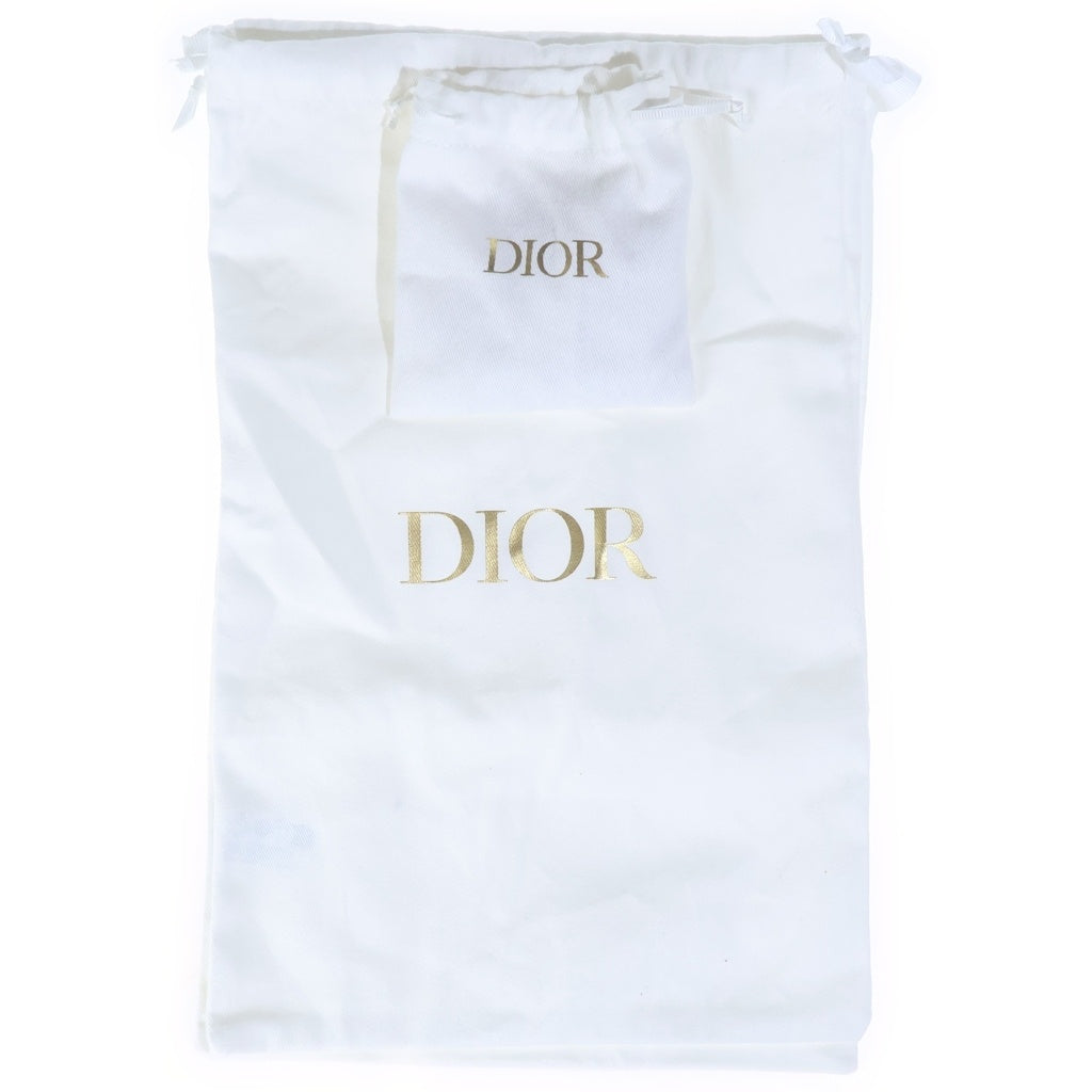 Christian Dior(クリスチャンディオール) Ribbon リボン スニーカー スエード×カーフスキン & カナージュ コットンブークレ ツイード ホワイト レディース
