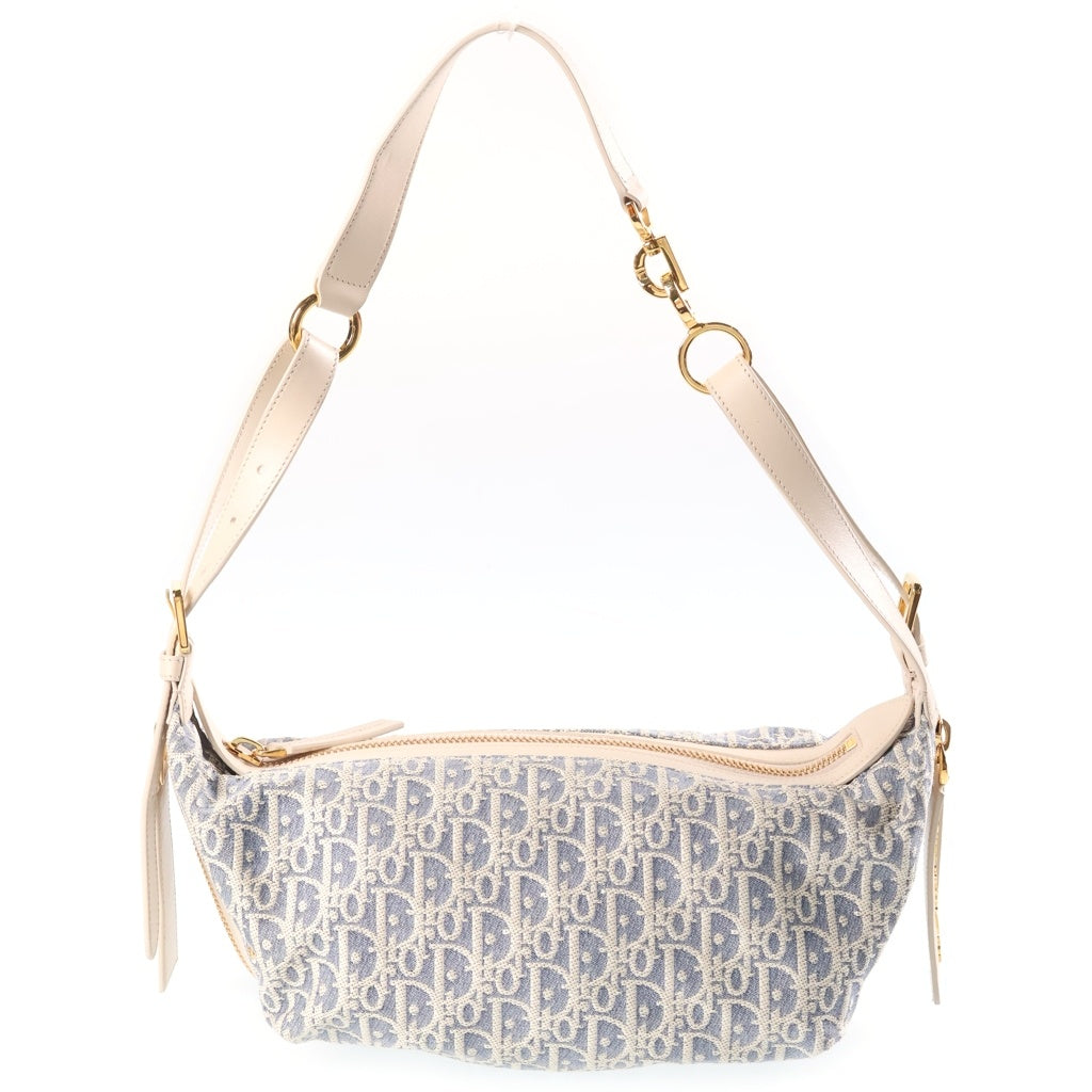 Christian Dior(クリスチャンディオール) D-Journey バッグ スモール ショルダーバッグ ブルー系 キャンバス×レザー レディース