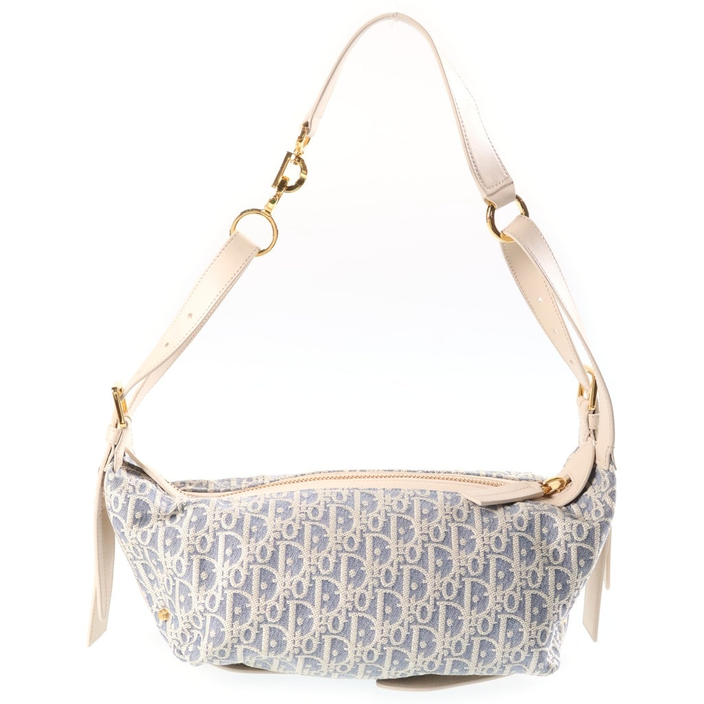 Christian Dior(クリスチャンディオール) D-Journey バッグ スモール ショルダーバッグ ブルー系 キャンバス×レザー レディース