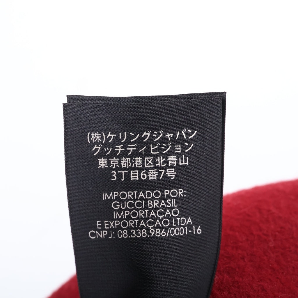 GUCCI(グッチ) ウールキャップ サンバイザー レッド
