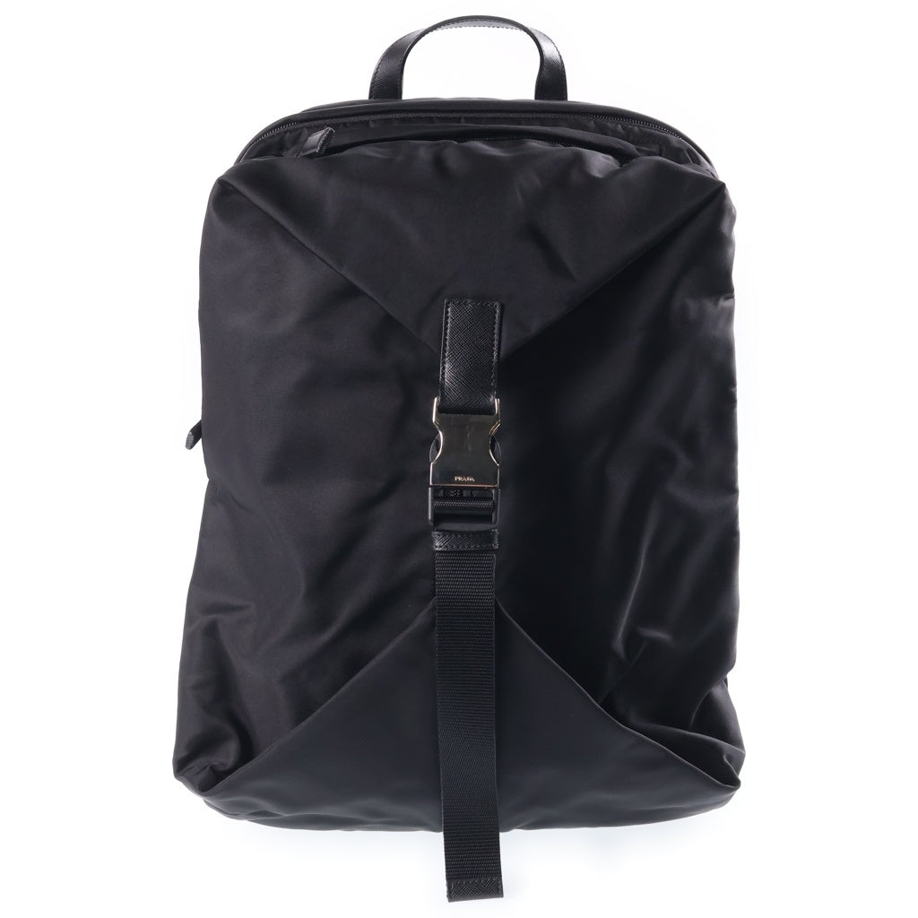 PRADA(プラダ) リナイロン バッグパック リュックサック ブラック 2VZ028 シルバー金具