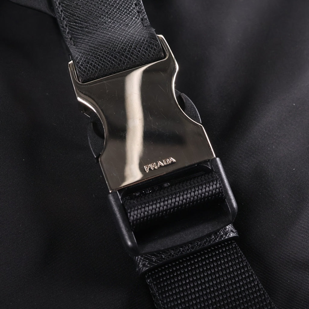 PRADA(プラダ) リナイロン バッグパック リュックサック ブラック 2VZ028 シルバー金具