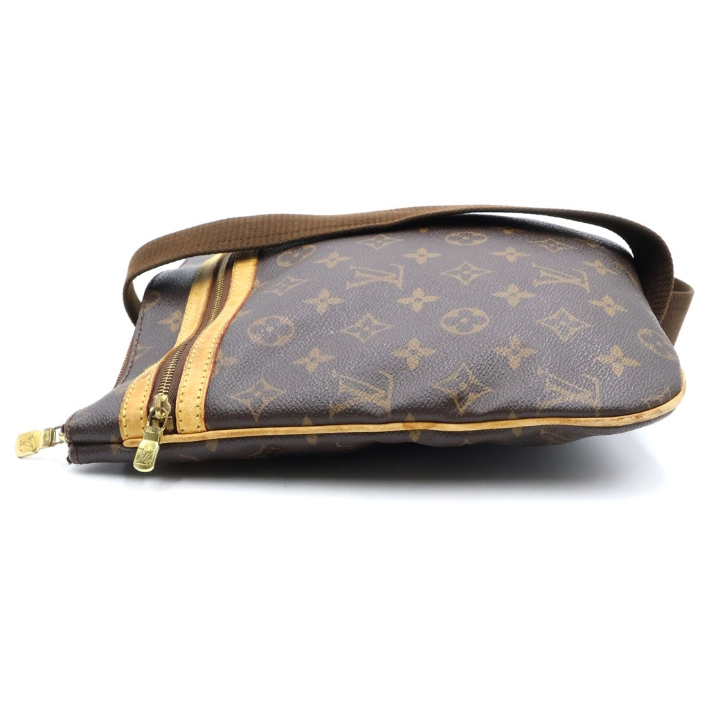 LOUIS VUITTON(ルイヴィトン) モノグラム ポシェットボスフォール ショルダーバッグ ブラウン レザー×PVC M40044 ゴールド金具 レディース