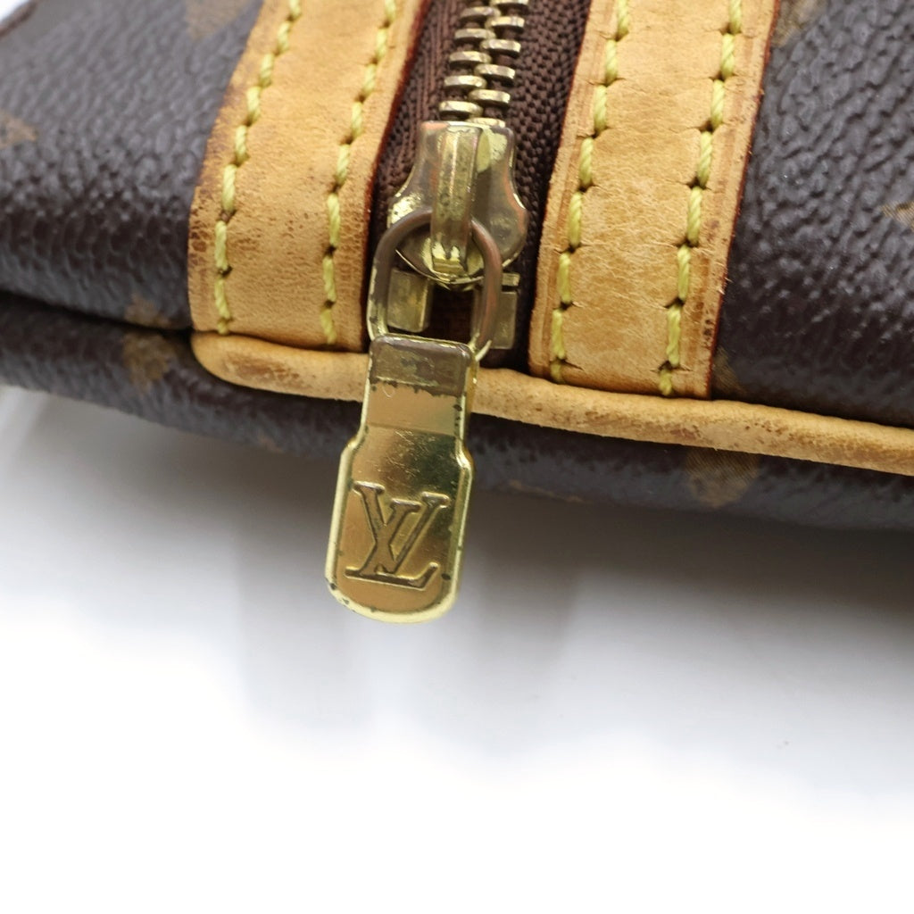 LOUIS VUITTON(ルイヴィトン) モノグラム ポシェットボスフォール ショルダーバッグ ブラウン レザー×PVC M40044 ゴールド金具 レディース