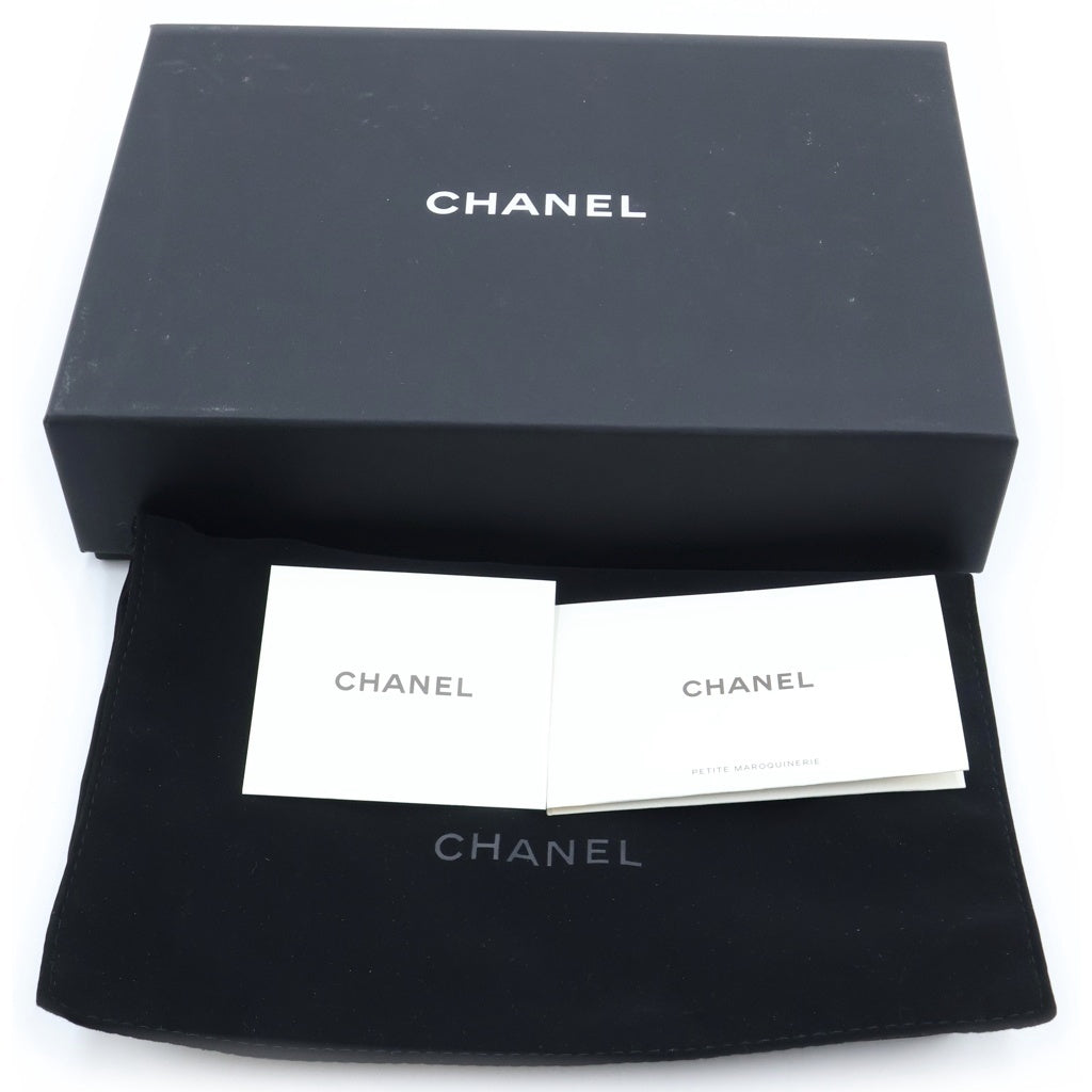 CHANEL(シャネル) マトラッセ ラムスキン レザー チェーンウォレット ショルダーバッグ ゴールド金具 ブラック プレート レディース