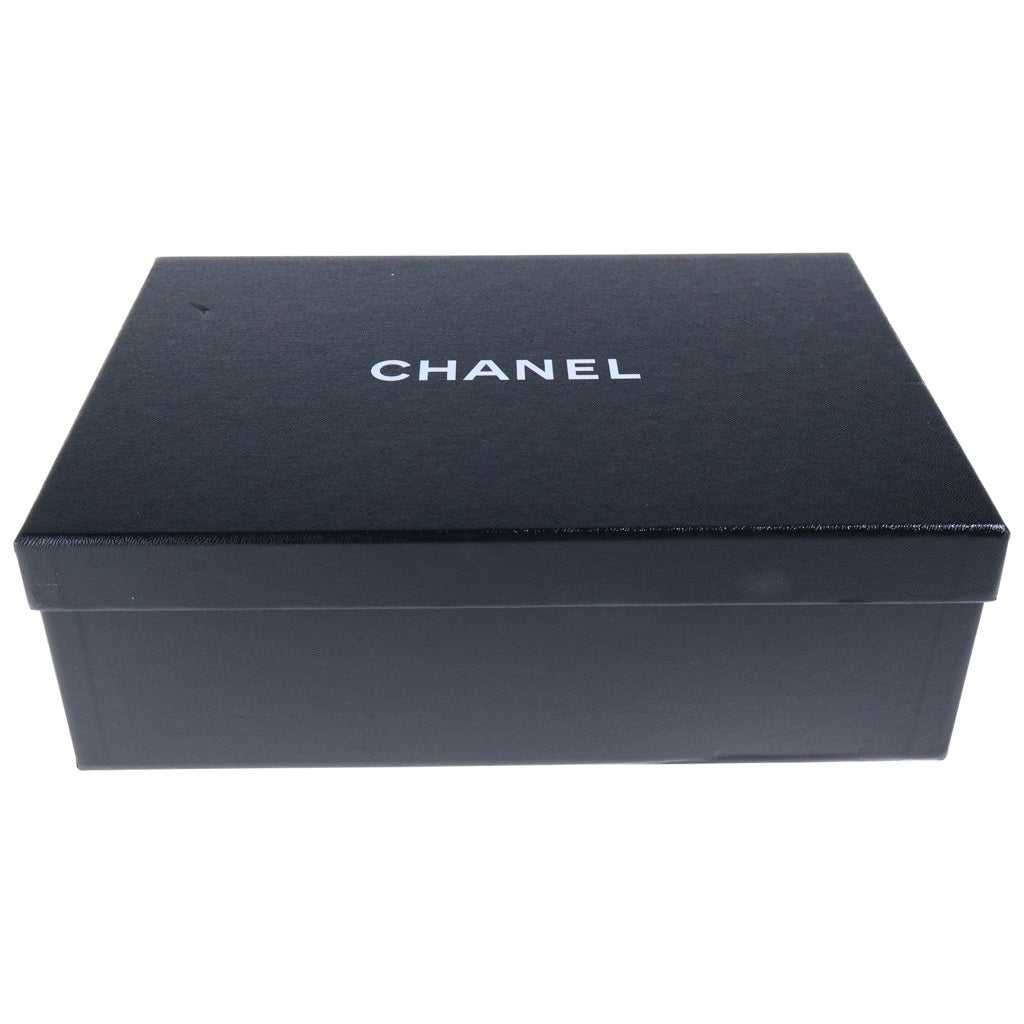CHANEL(シャネル) ココマーク リボン バレエ レザー フラットシューズ ブラック レディース