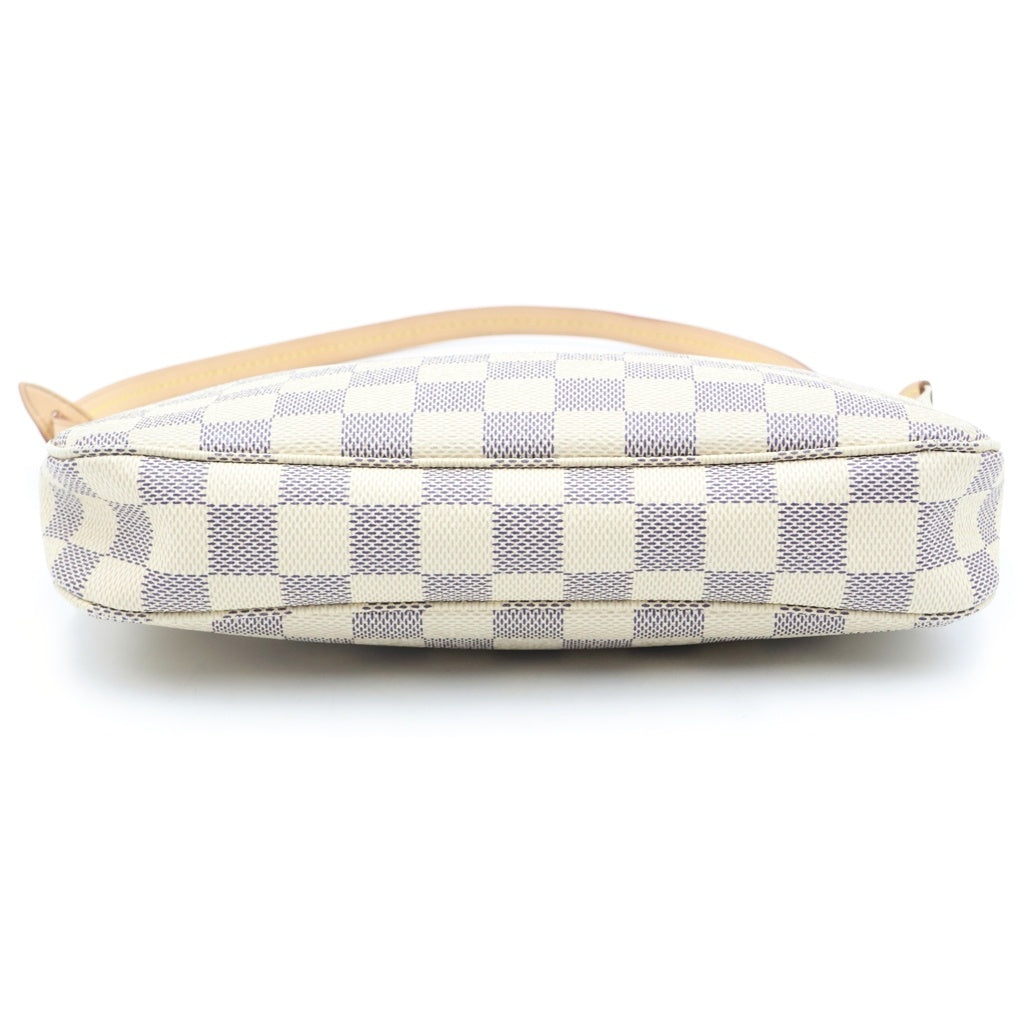 LOUIS VUITTON(ルイヴィトン) ダミエアズール ポシェット アクセソワール ハンドバッグ PVC レザー ホワイト N41207 レディース