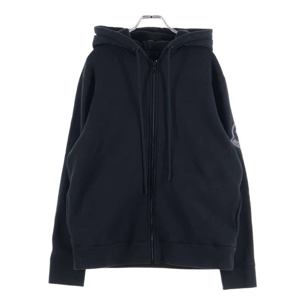 MONCLER(モンクレール) HOODIE ZIP 袖ロゴ ジップアップパーカー フーディー コットン ブラック H20928G00010 809KX