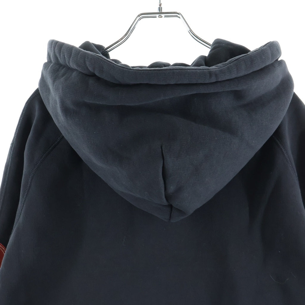 MONCLER(モンクレール) HOODIE ZIP 袖ロゴ ジップアップパーカー フーディー コットン ブラック H20928G00010 809KX