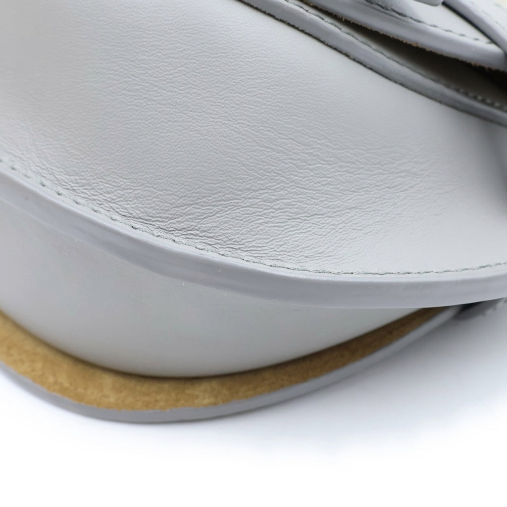 LOEWE(ロエベ) ゲートデュアルミニ ショルダーバッグ グレー レザー シルバー金具 レディース