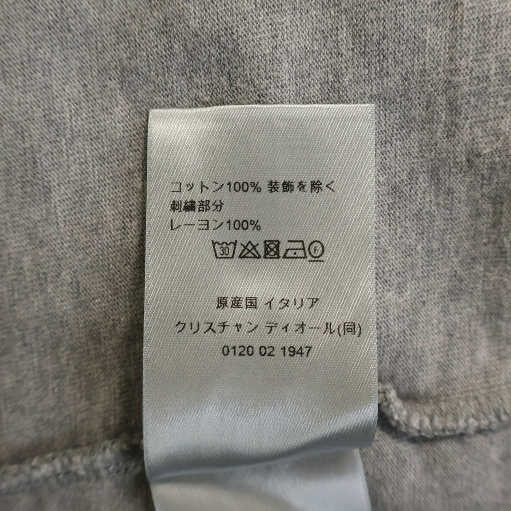 DIOR(ディオール) フロントロゴ刺繍 コットン半袖Tシャツ カットソー グレー 343J696C0554