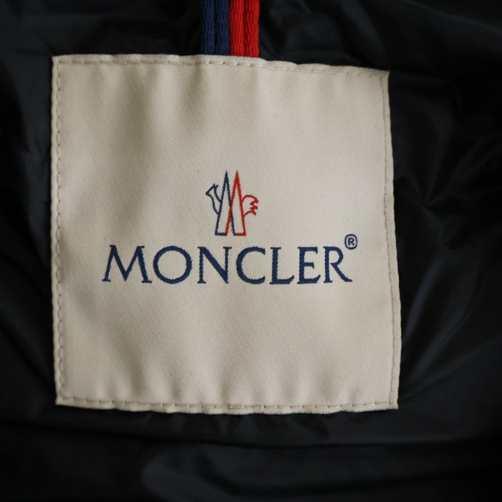 MONCLER(モンクレール) ワッペンロゴ ダウンベスト フード ブラック