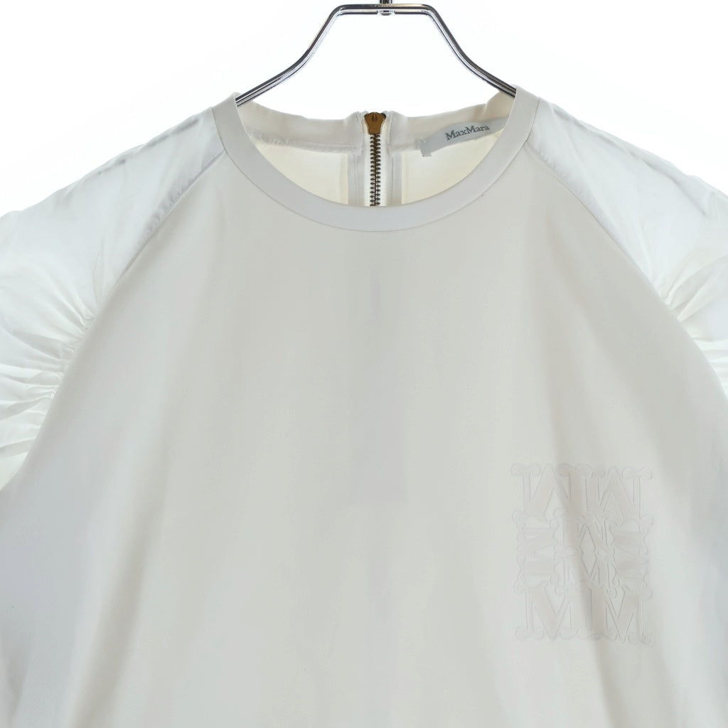 Max Mara(マックスマーラ) MANTIDE マンティデ テクニカル ジャージーTシャツ カットソー ホワイト 2511941022 6 50 レディース