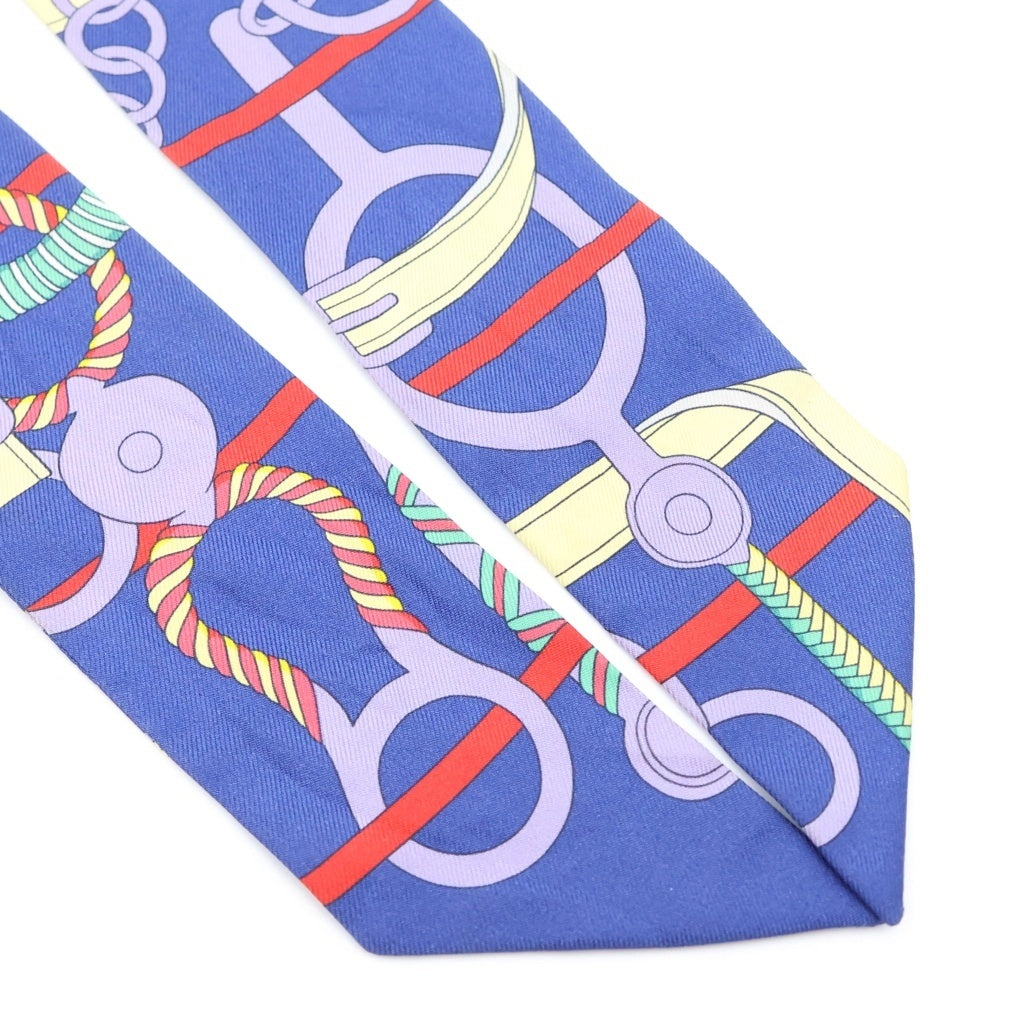 HERMES(エルメス) ツイリー 乗馬装具一式 シルクスカーフ ブルー レディース