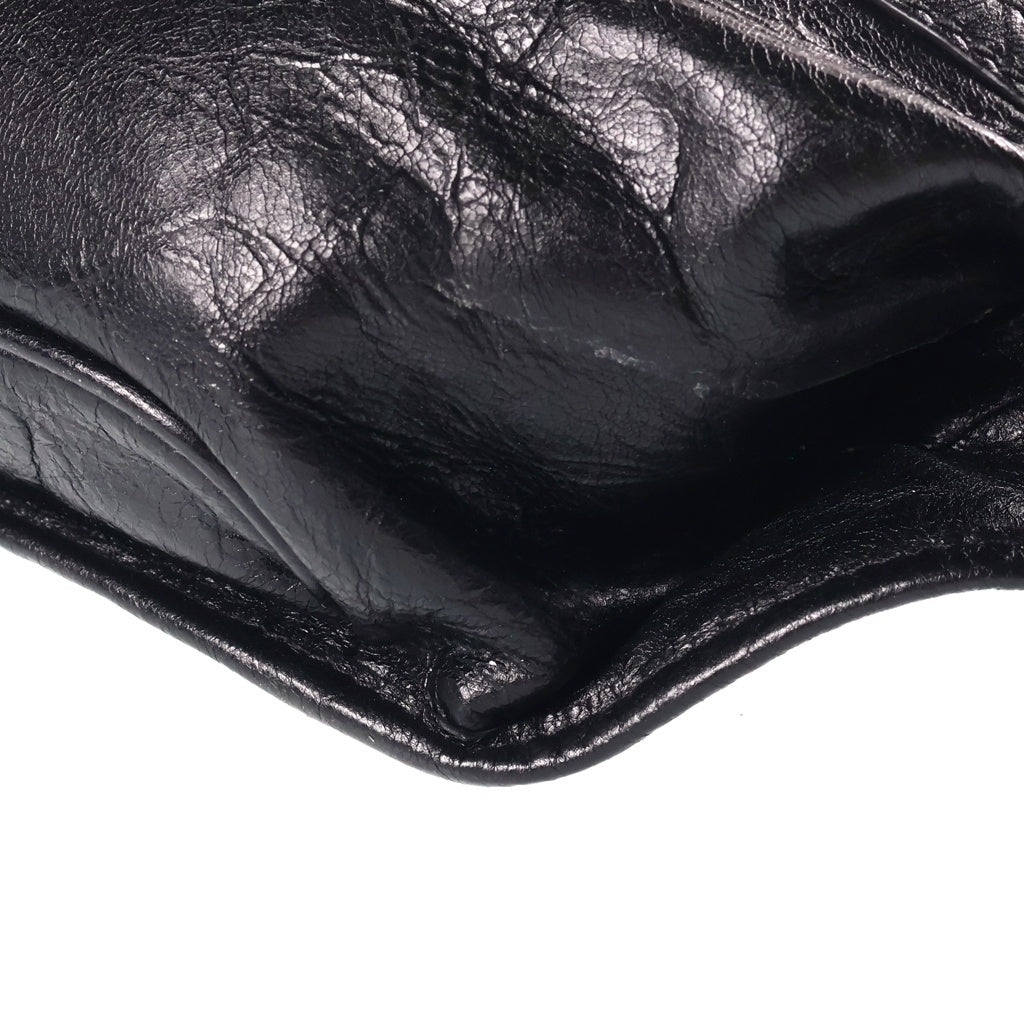 BALENCIAGA(バレンシアガ) クラシック ネオリフト レザー シルバー金具 ボディバッグ ウエストバッグ スリングバッグ ブラック 542013