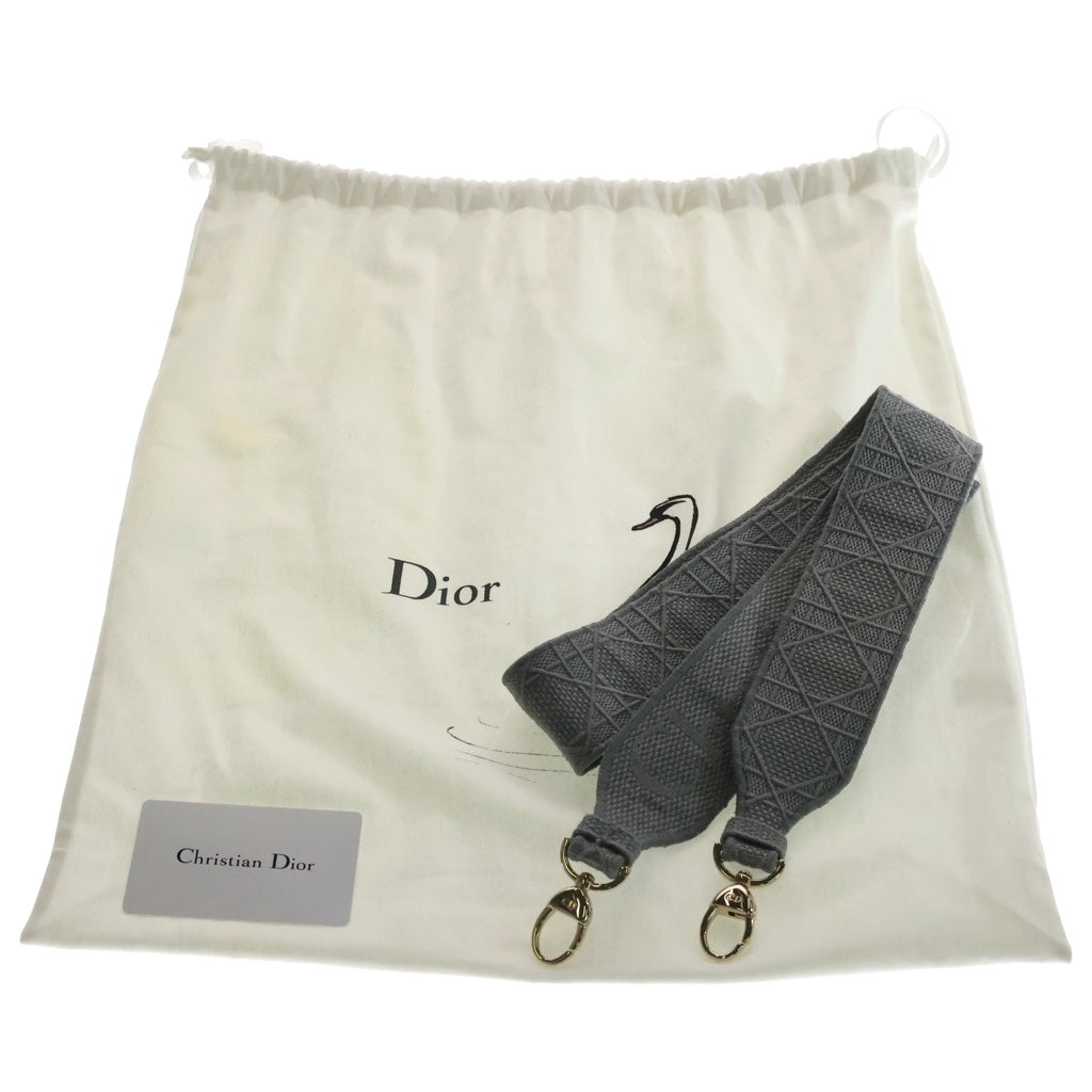Christian Dior(クリスチャンディオール) レディディライト ミディアム キャンバス ゴールド金具 2WAY ハンドバッグ ショルダーバッグ グレー レディース