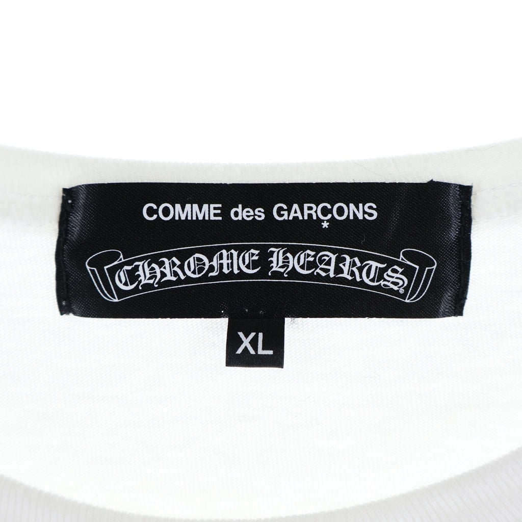 CHROME HEARTS(クロムハーツ) ×COMME des GARCONS 18AW DSMG別注 Rainbow Logo Tee レインボーロゴ 半袖Tシャツ カットソー ホワイト ZB-T001