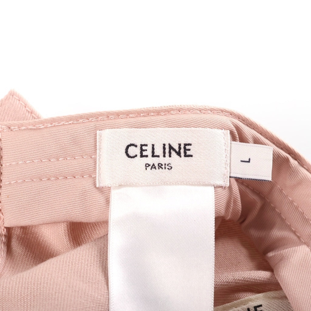 CELINE(セリーヌ) トリオンフ ベースボール キャップ コットン ピンク レディース