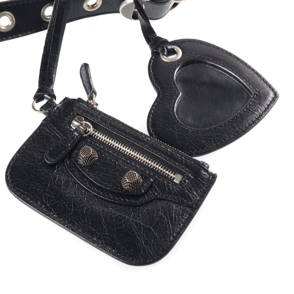 BALENCIAGA(バレンシアガ) Le Cagole XS ルカゴール ショルダーバッグ レザー ブラック 671309 レディース