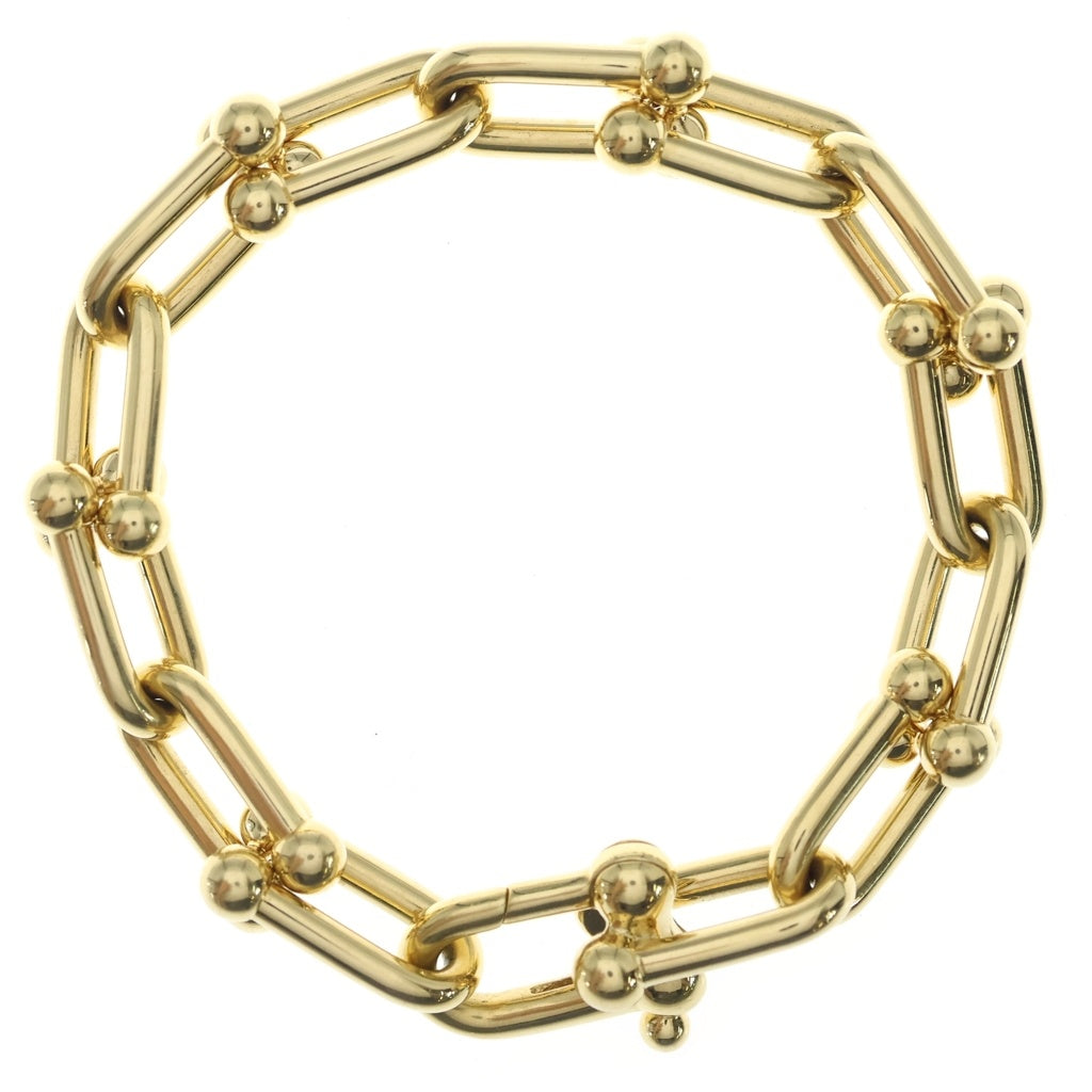 TIFFANY & Co.(ティファニー) ハードウェア ラージリンク ブレスレット K18イエローゴールド