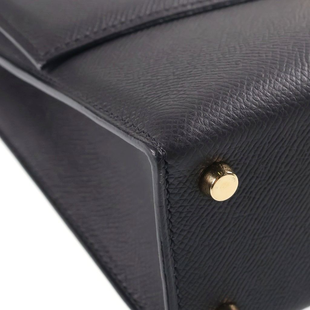 HERMES(エルメス) ヴェルー23 エプソン ゴールド金具 W刻印 ショルダーバッグ ブラック レディース