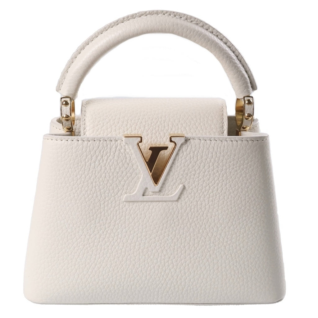 LOUIS VUITTON(ルイヴィトン) カプシーヌ ミニ ハンドバッグ ショルダーバッグ 2WAY ホワイト トリヨンレザー M2371 レディース