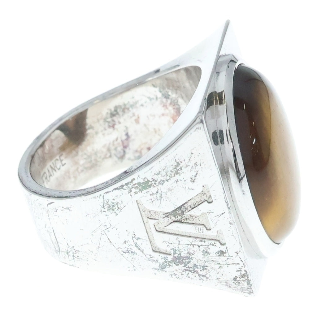 LOUIS VUITTON(ルイヴィトン) シェバリエール タイガーアイ リング シルバー×ブラウン SV925