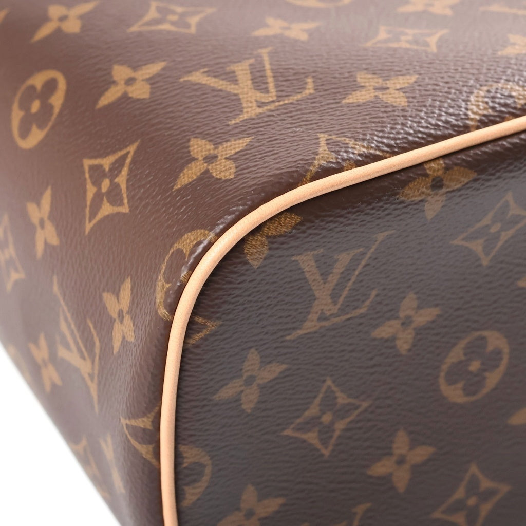 LOUIS VUITTON(ルイヴィトン) モノグラム ニースBB バニティ ハンドバッグ ブラウン レザー×PVC M42265 ゴールド金具