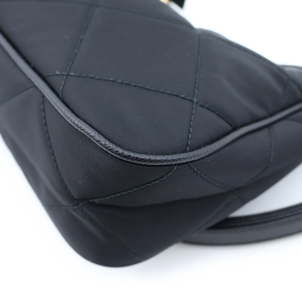 PRADA(プラダ) Re-Edition 1995 2WAYショルダーバッグ チェーンハンドバッグ ブラック ナイロン 1BC204 ゴールド金具 レディース