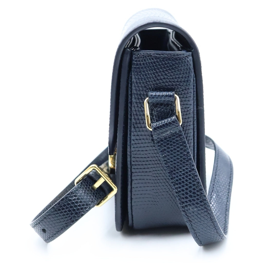 CELINE(セリーヌ) トリオンフ ティーン ショルダーバッグ ゴールド金具 ネイビー レディース