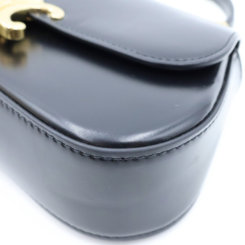 CELINE(セリーヌ) トリオンフ ティーン ローラ 2way ショルダーバッグ カーフスキン レザー ブラック レディース